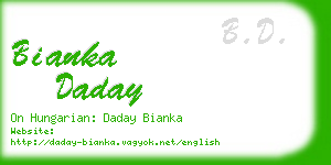 bianka daday business card